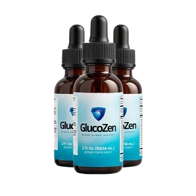 GlucoZenX natural liquid blood sugar support drops in hand